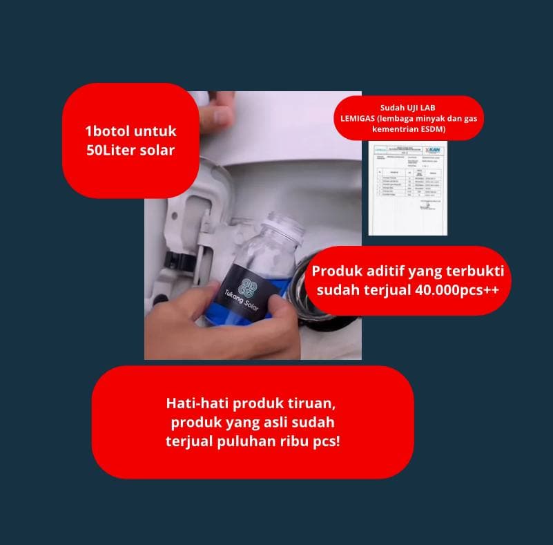 Aditif Solar - Produk Best Seller Tukang Solar